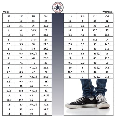 freaker sneakers size chart.